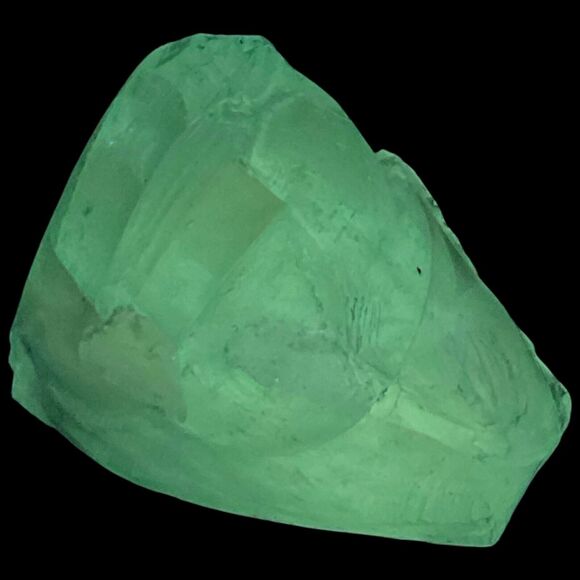 Satin Blue Translucent Art Glass Cullet Glowing Manganese Slag Glass #4GX276 - Picture 1 of 7